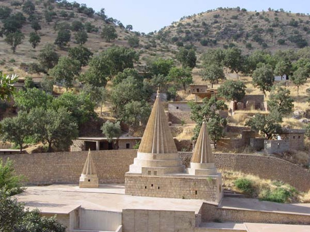 Lalish, the sacred Yezidi
         temple 
        complex in Kurdistan