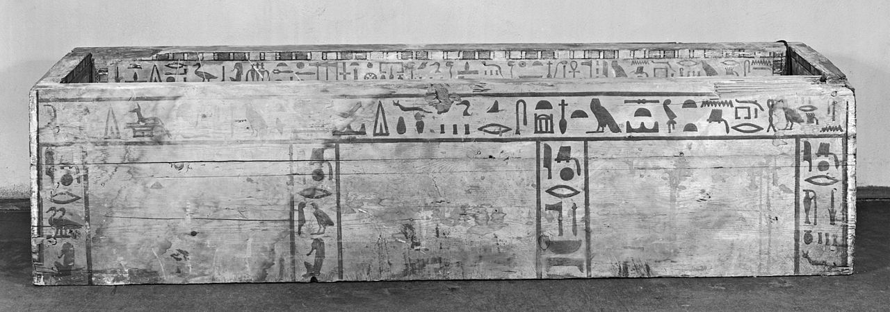 Painted Egyptian 
        coffin of 
        Rehu-er-djer-sen with hieroglyphic texts, Walters Art Museum