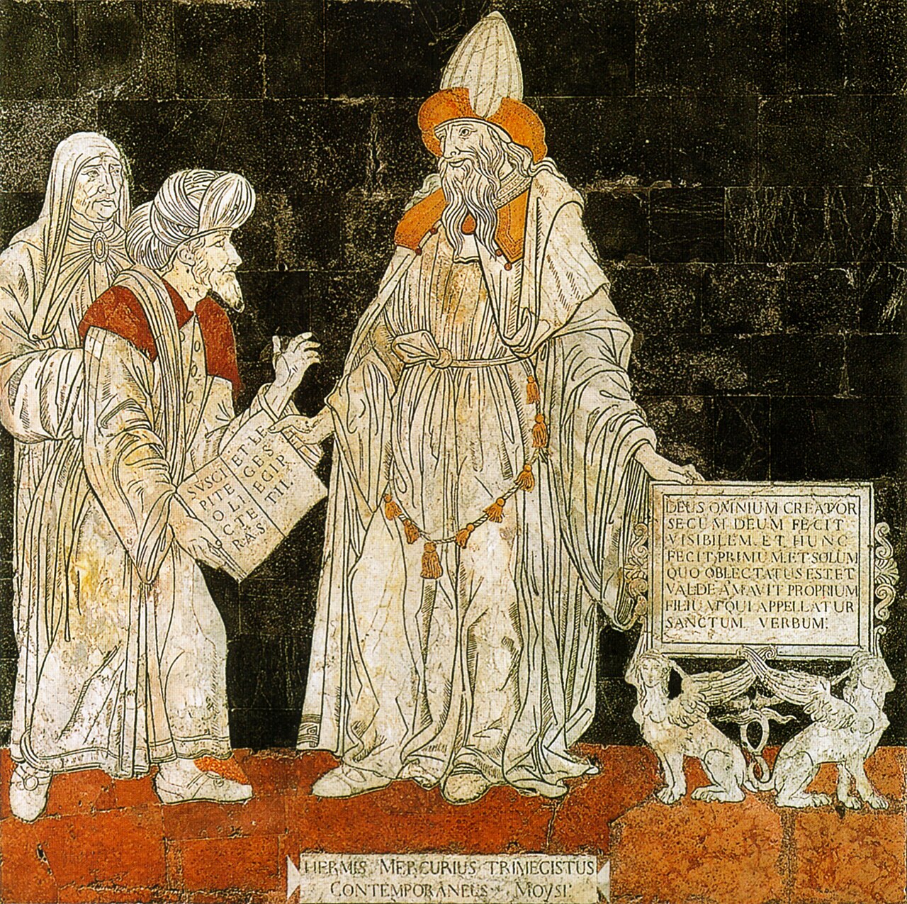 Hermes 
        Trismegistus floor 
        mosaic, Siena Cathedral