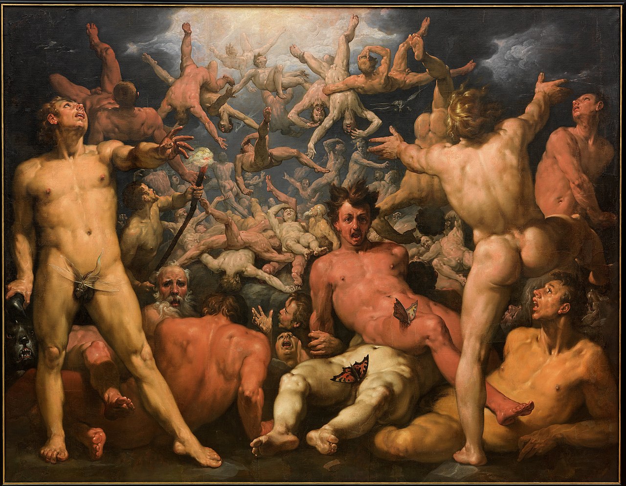 The Fall of the Titans by
         Cornelis 
        Cornelisz. van Haarlem, 1588