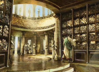The library of the Temple of Zeus.