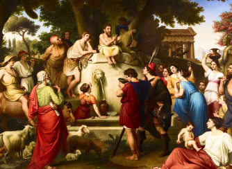 The community forums of the Temple of Zeus.