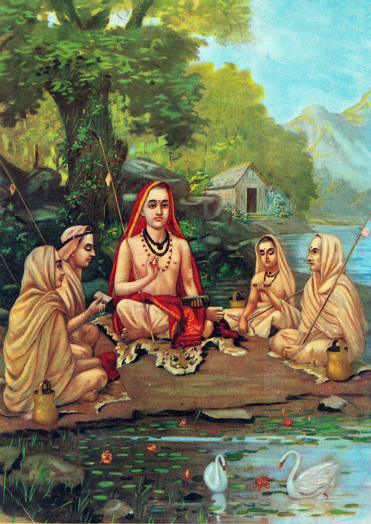 Shankaracharya by Raja Ravi Varma, Indian painting