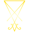 Satan's sigil in gold