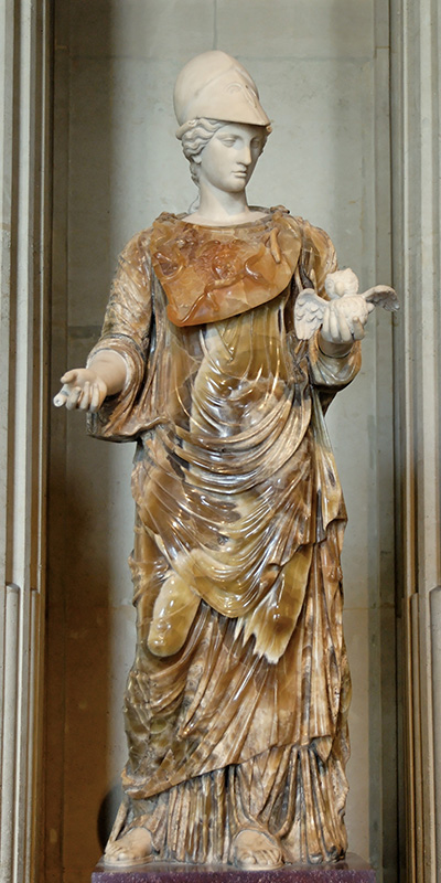 Minerva with owl