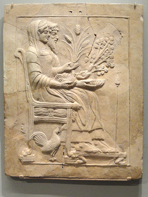 Pinax with Persephone and Hades Enthroned