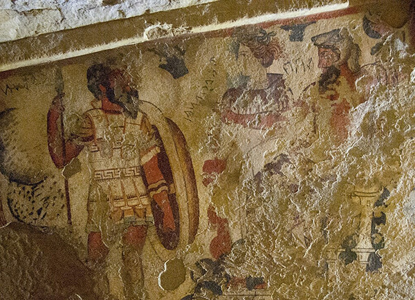 Etrsucan fresco of Hades and Persephone