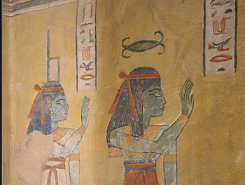Isis with throne and Neith