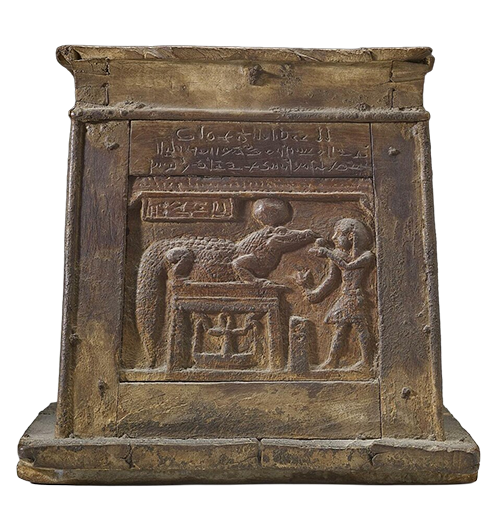 Chest with crocodile relief
