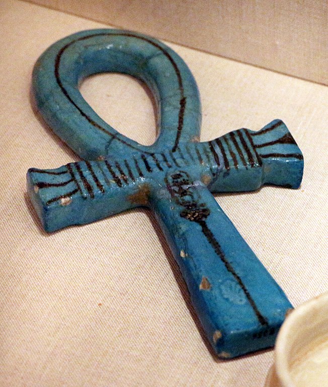 A blue ankh from the Temple’s original visual collection.