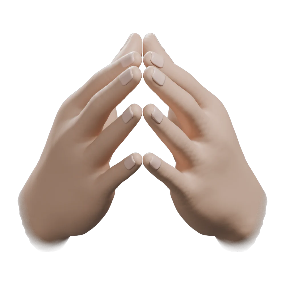 Hakini Mudra: Observer's view, from above