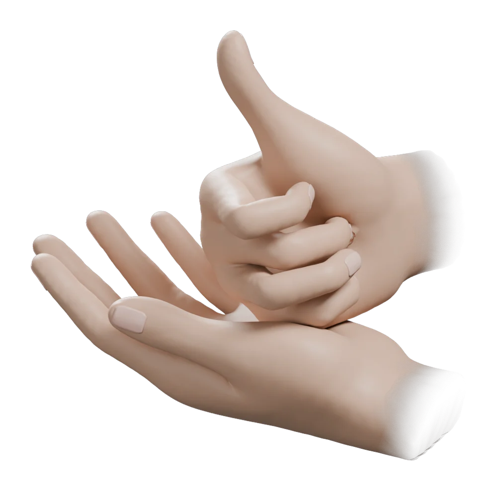 Shivalinga Mudra: Three-quarter view from the practitioner's left