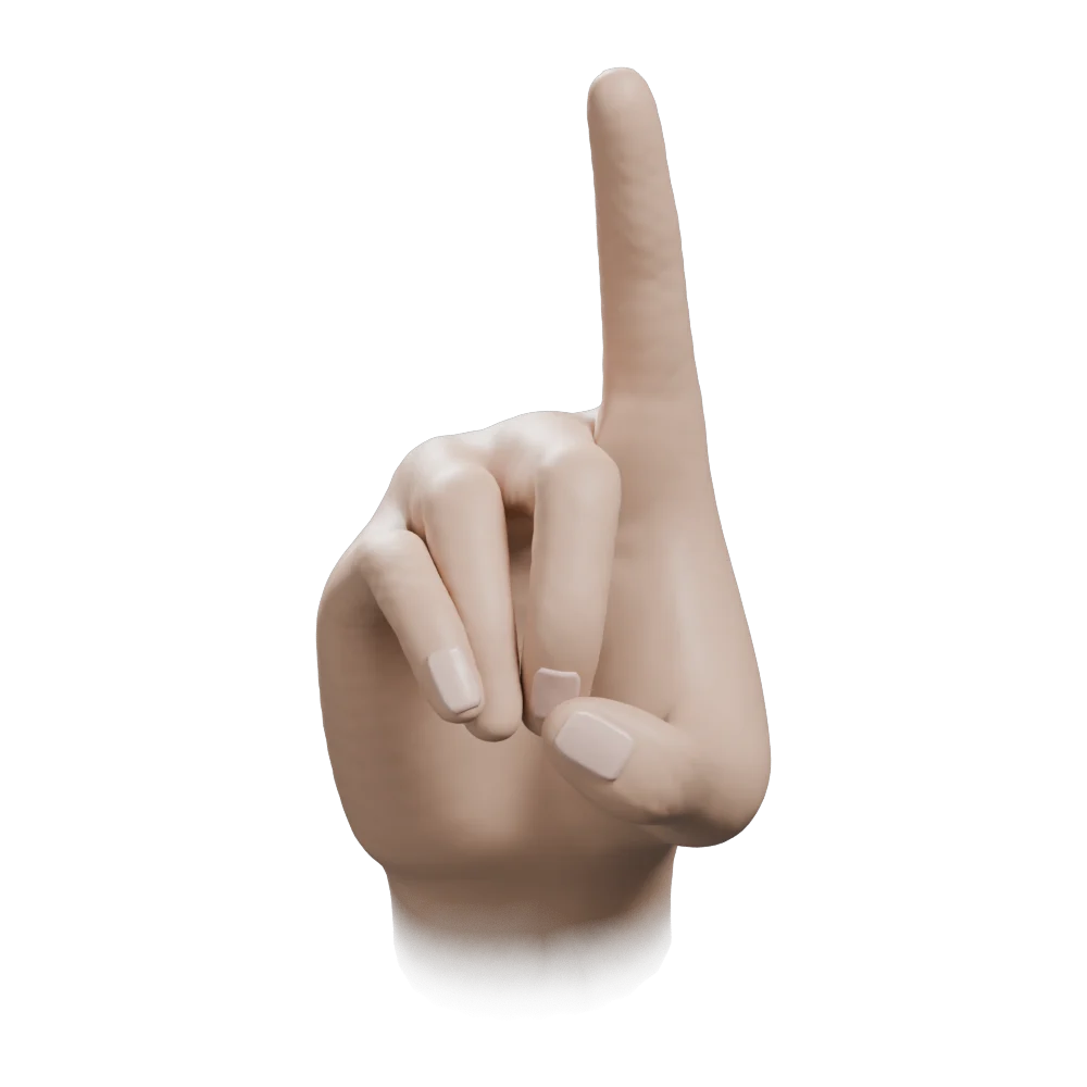 Vajra Mudra: Observer's view, from above