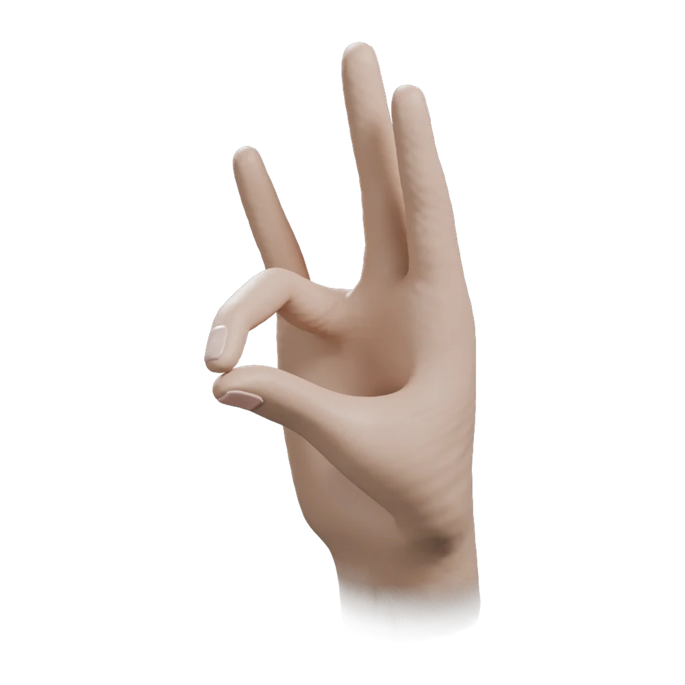 Dynamic Mudra, stage 3: Naa: thumb and ring finger