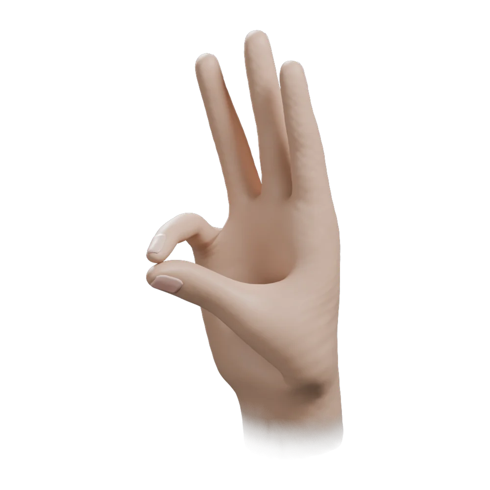 Dynamic Mudra, stage 4: Maa: thumb and little finger