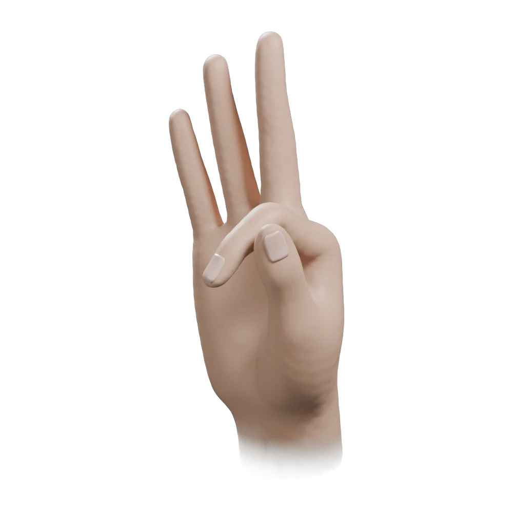 Ahamkara Mudra: Three-quarter view from the practitioner's left