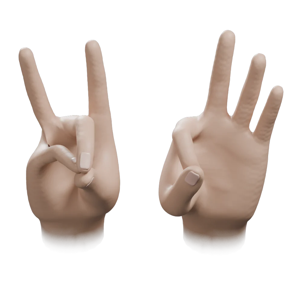 Back Mudra: Observer's view, from above