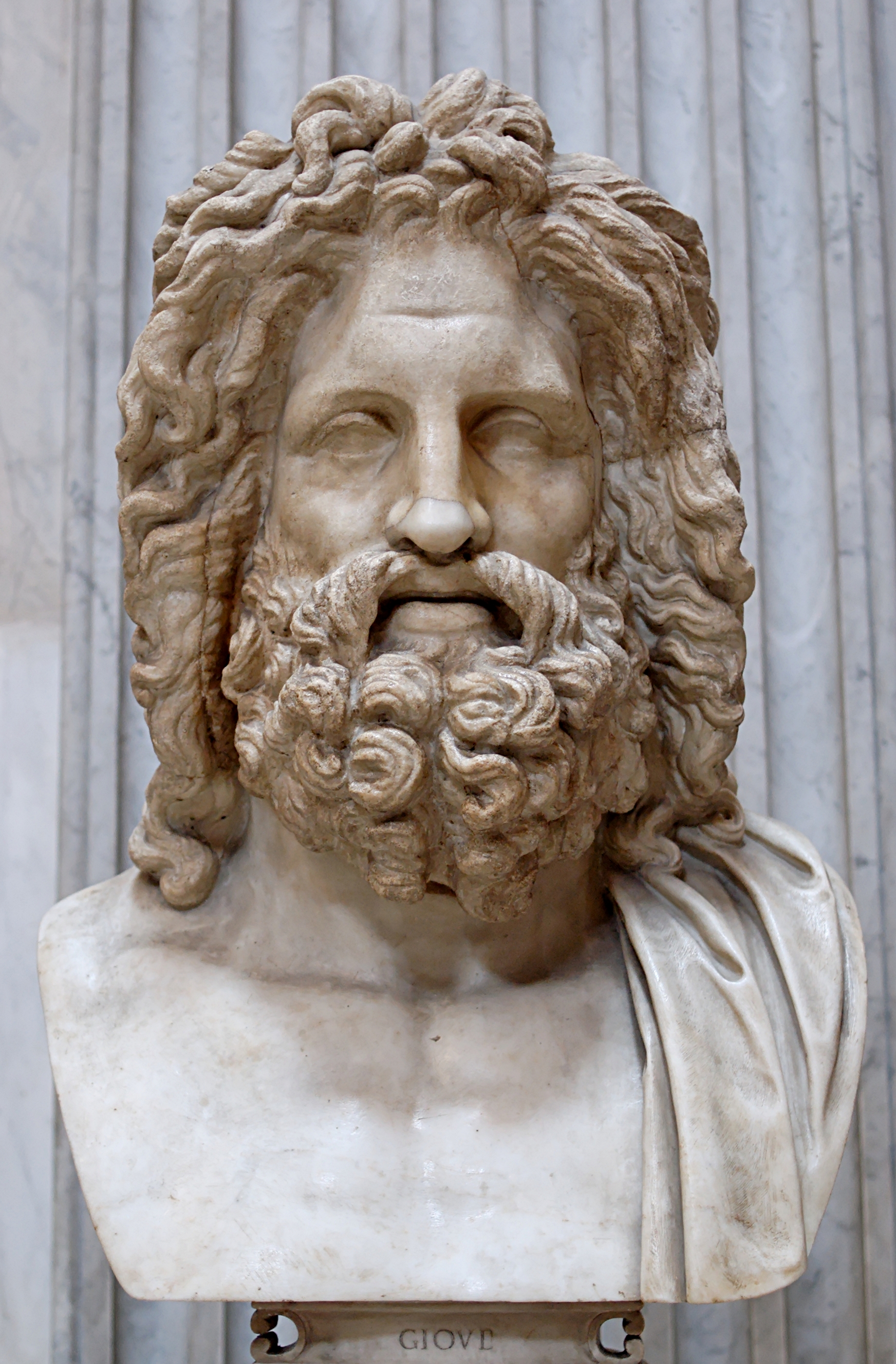 The sculptural Head of Zeus from the Temple collection.