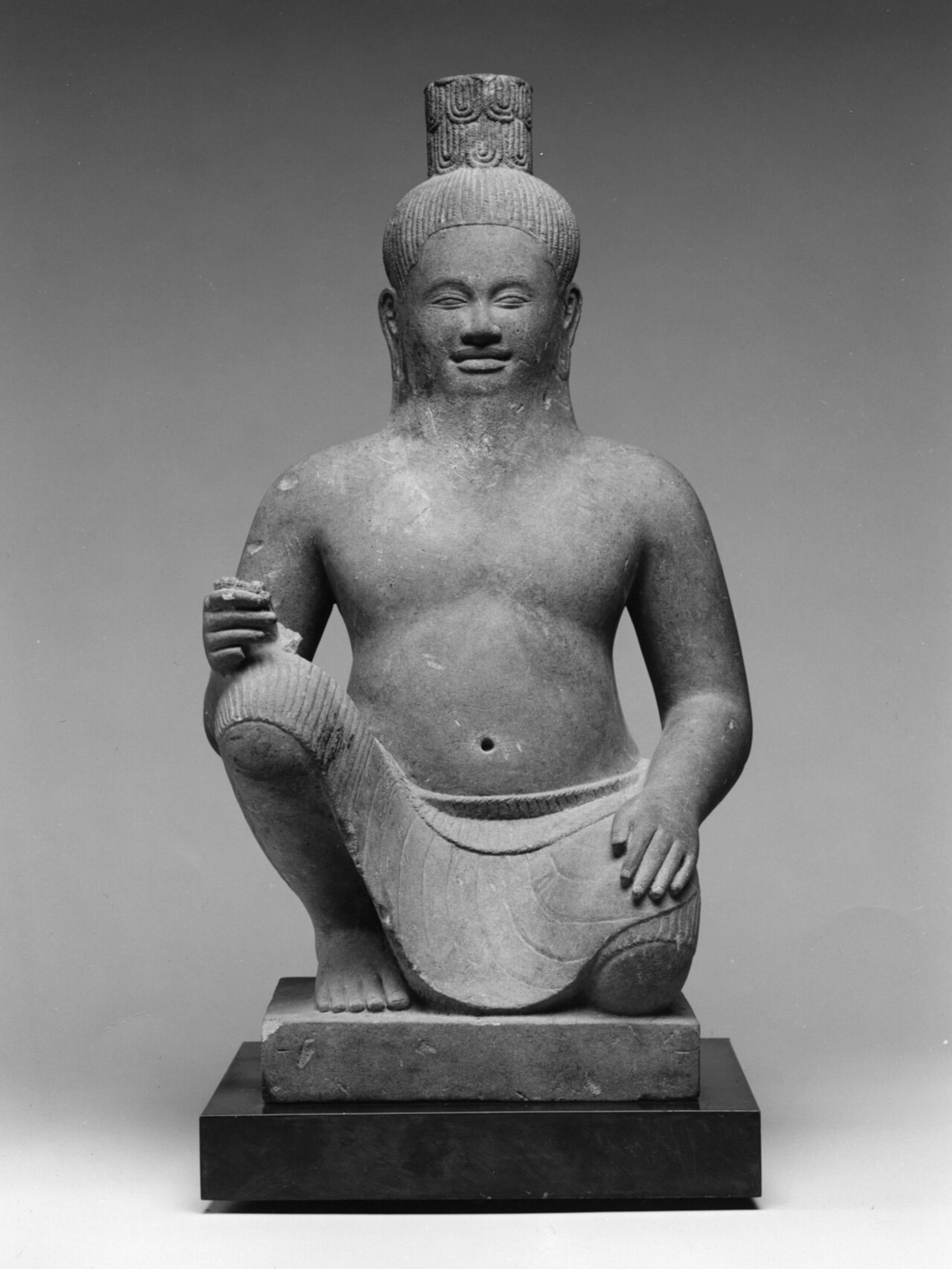 Seated Divine Sage Agastya, Cambodia, around 975, stone, Metropolitan Museum of Art, accession 1993.387.2. A historical sacred representation of the sage, not a lifetime likeness