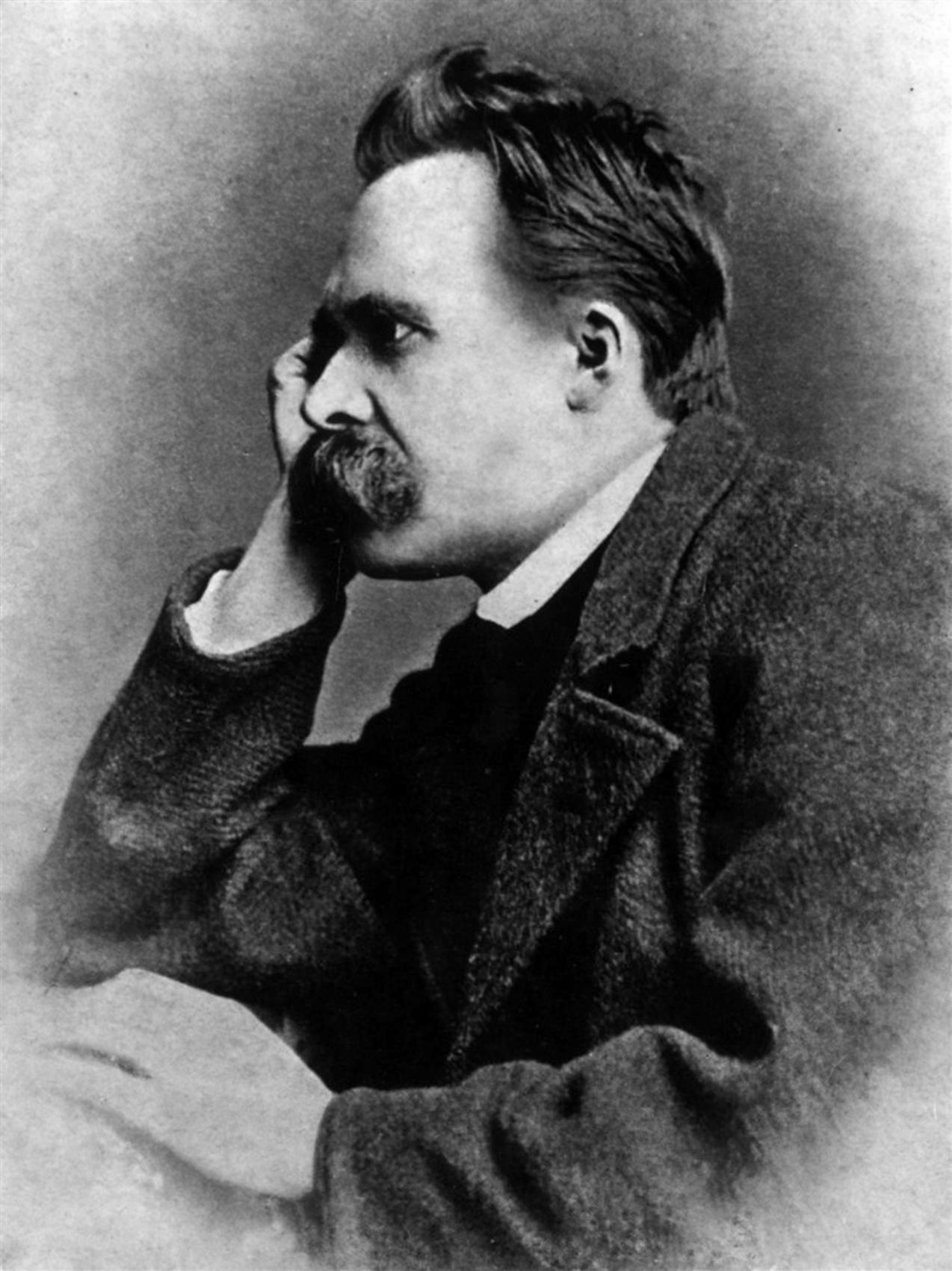 Nietzsche in September 1882. Photograph by Gustav-Adolf Schultze; scan processed by Anton