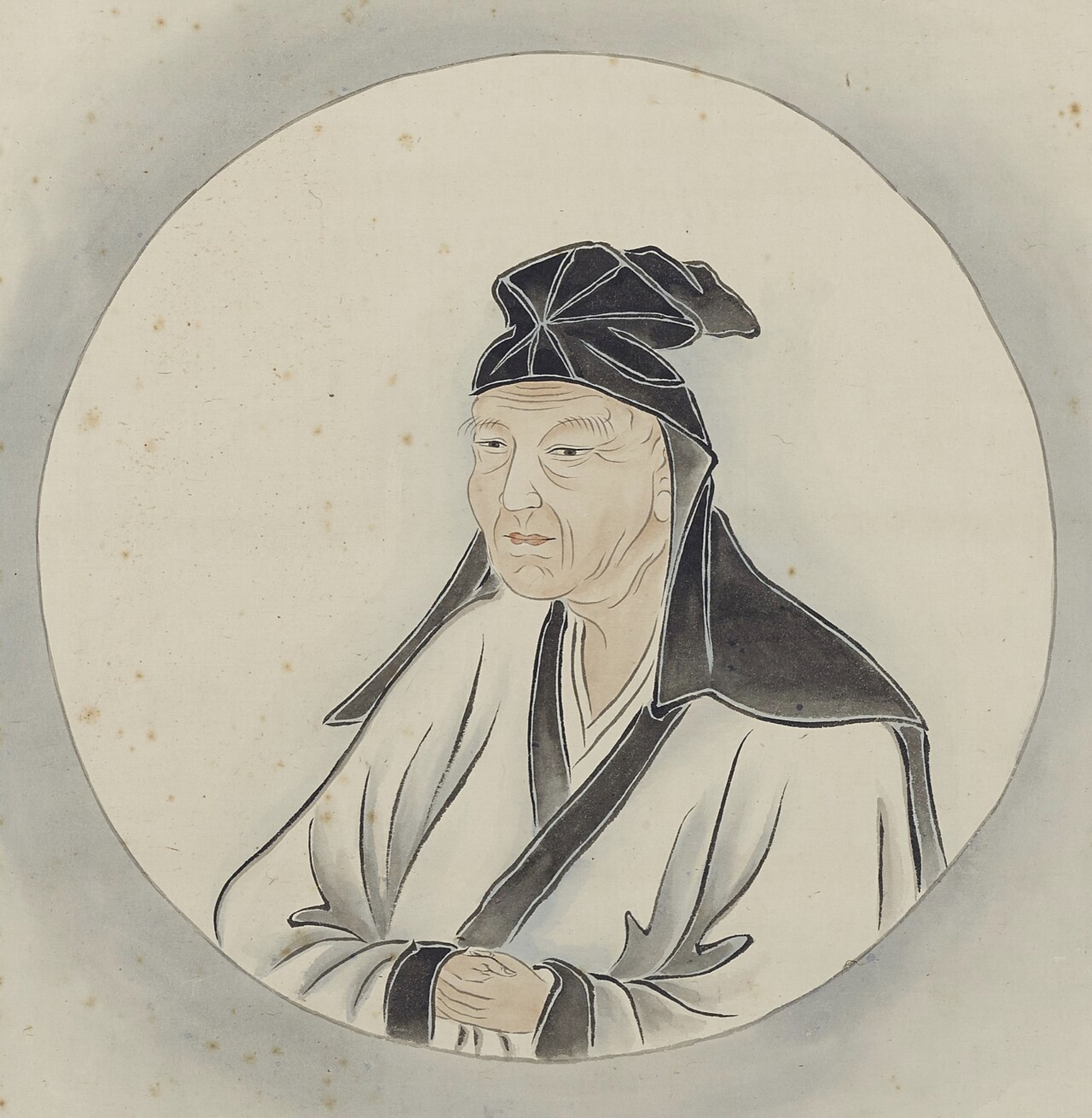 Historical portrait of Hayashi Razan, preserved in Kyoto University Library’s digital collection, record rb00033894. The source record does not identify the artist or establish the date
