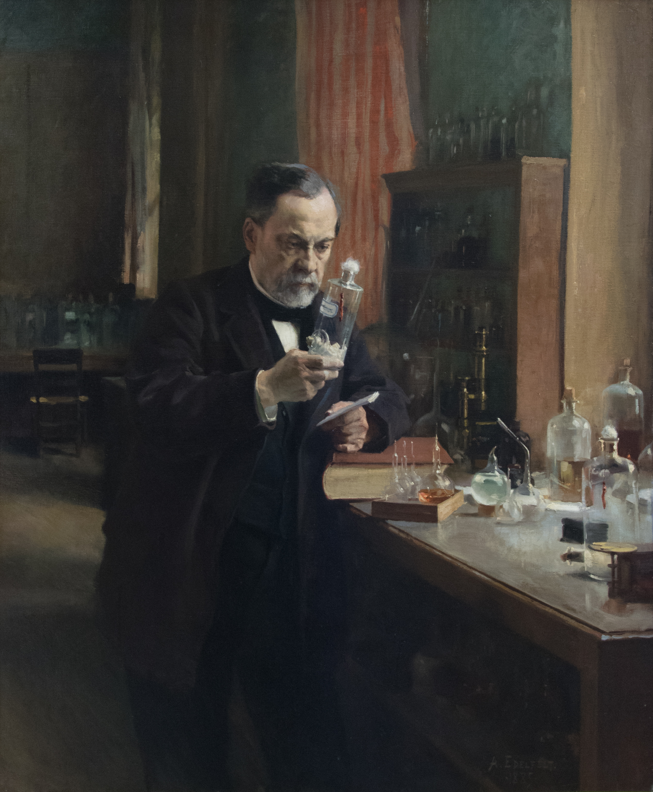 Louis Pasteur in his laboratory, 1885
