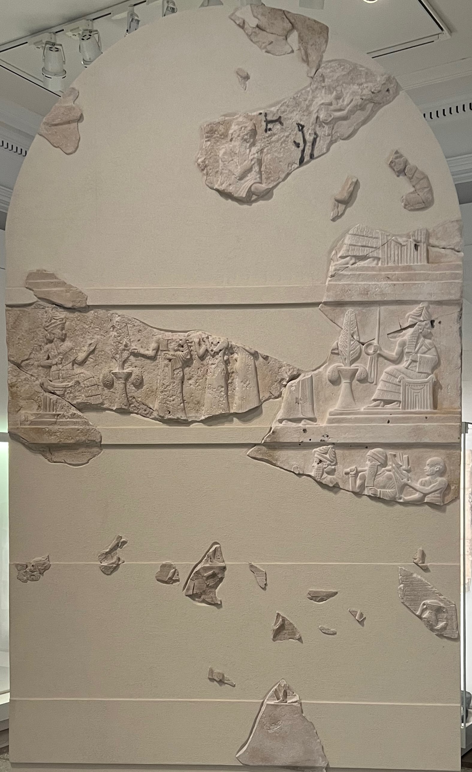 Ur-Namma stele fragments with copied registers at far right, Penn Museum
