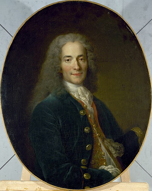 Voltaire, traditionally identified at age 24, by Nicolas de Largillière; Carnavalet P208, dated 1718–1724 in the file metadata